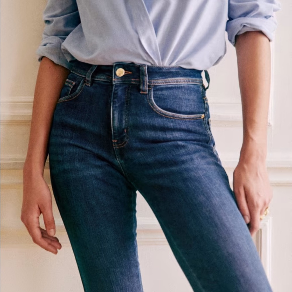 Sézane dark blue wash skinny jeans size 27